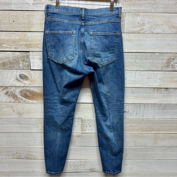 Everlane High Rise Straight Jeans Blue Ankle Size 30‎ Stretch Pockets - Picture 1 of 10